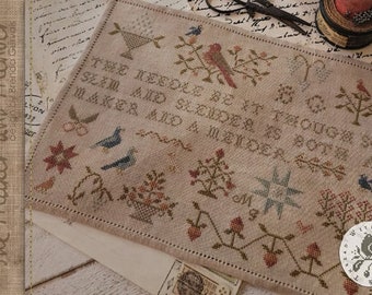 Primitive Cross Stitch The Maker and Mender by Brenda Gervais