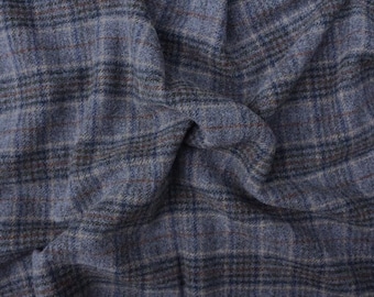 Mill-dyed Wool - Blue Gray Multi-plaid - IMPORTANT: See Description for Available Cut Sizes & Enter QUANTITY Based on Desired Cut Size