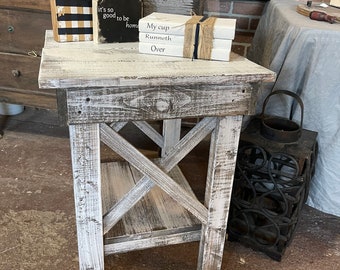 Farmhouse End Table FREE shipping,