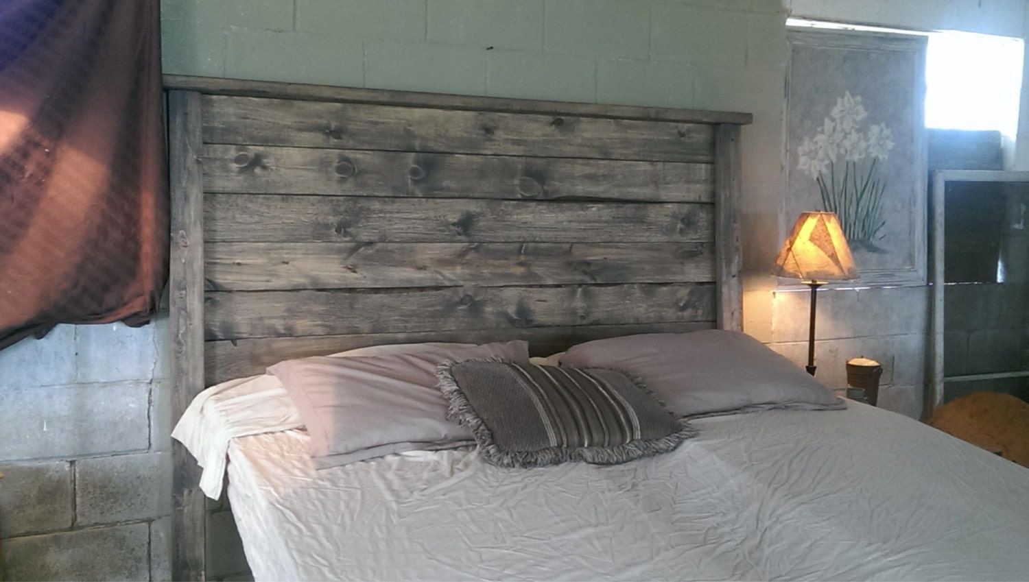 Distressed Headboard Weathered Edward Free 50
