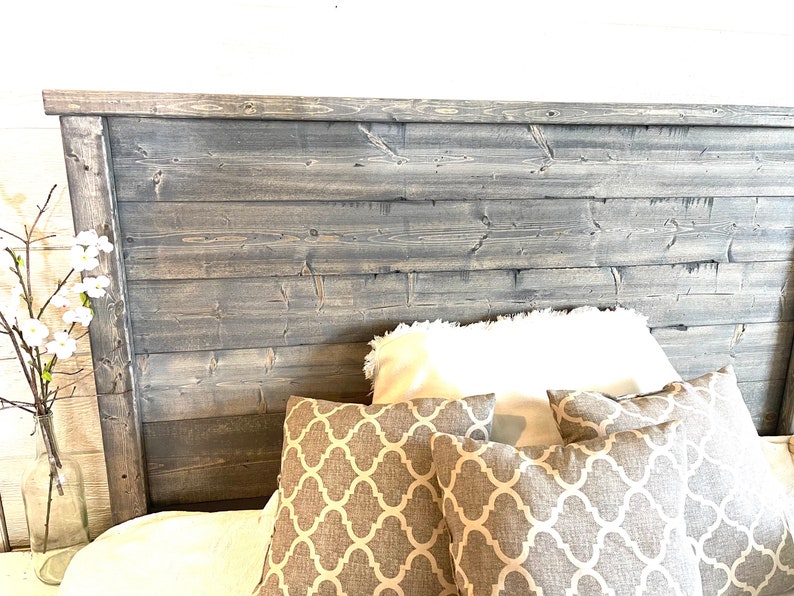 Distressed Headboard, Weathered Edward headboard,FREE shipping, headbaord, Rustic, wood headboard, queen headboard, king headboard, full afbeelding 3