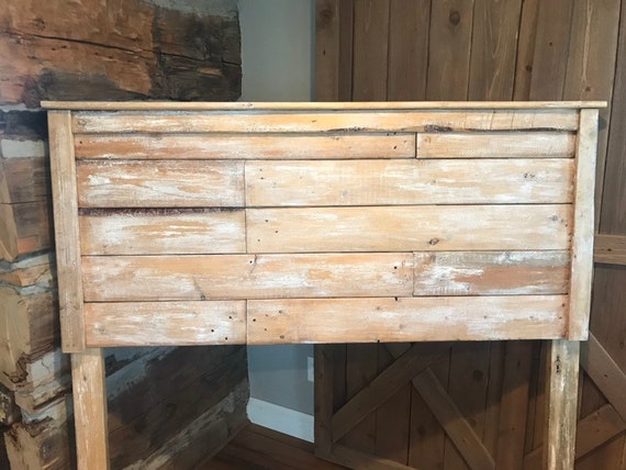 Rustic White Washed Headboard ellie Queen Wood Headboard King