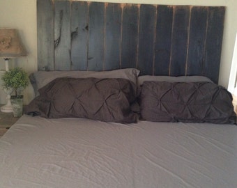 Rustic Headboard "Black Distressed"FREE shipping,