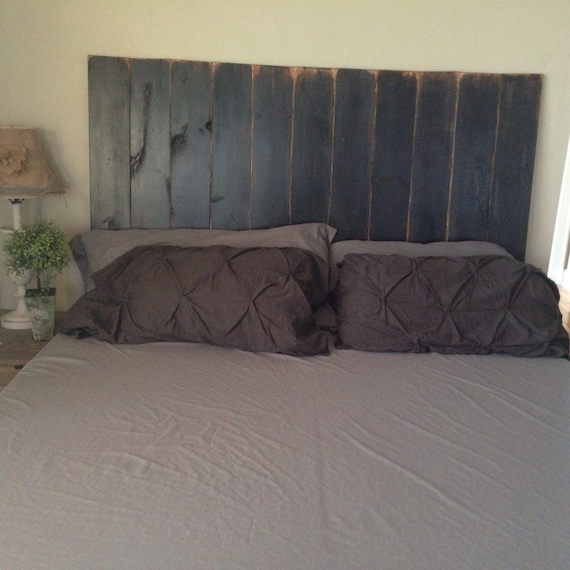 Black rustic headboard deals