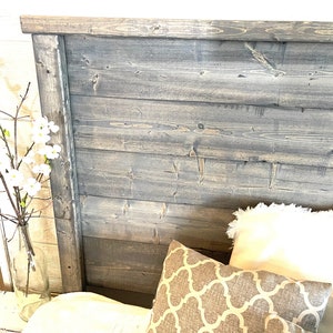 Distressed Headboard, Weathered Edward headboard,FREE shipping, headbaord, Rustic, wood headboard, queen headboard, king headboard, full image 2