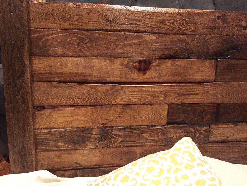 Rustic Pallet Headboard 'hank' Queen Wood Headboard Etsy