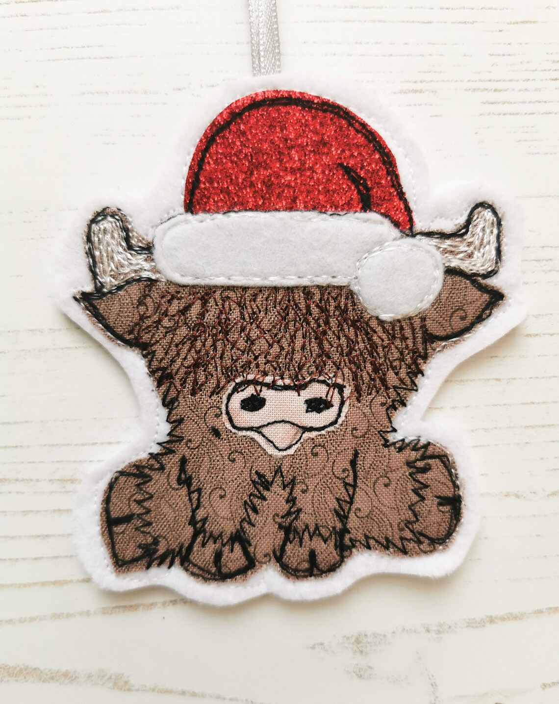 Highland Cow Christmas Tree Decoration Fabric Etsy