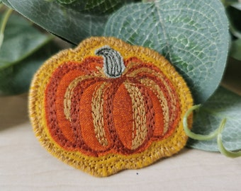 Pumpkin Felt Fabric Brooch