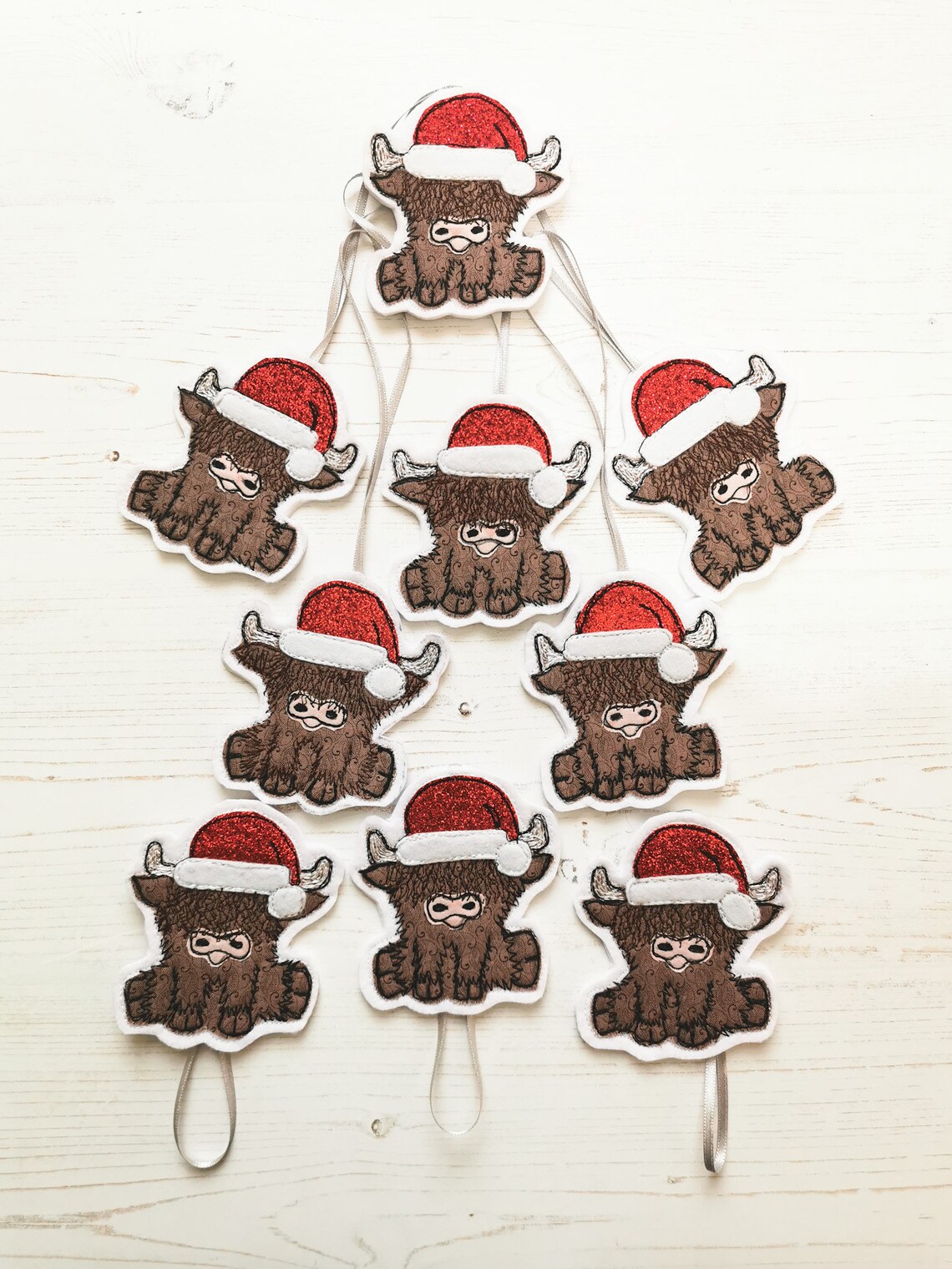 Highland Cow Christmas Tree Decoration Fabric Etsy