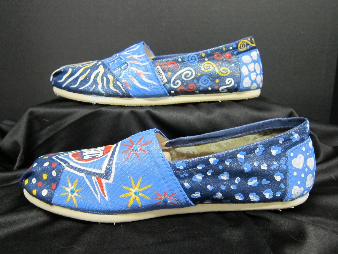 Hand Painted Oklahoma City Thunder shoes Etsy