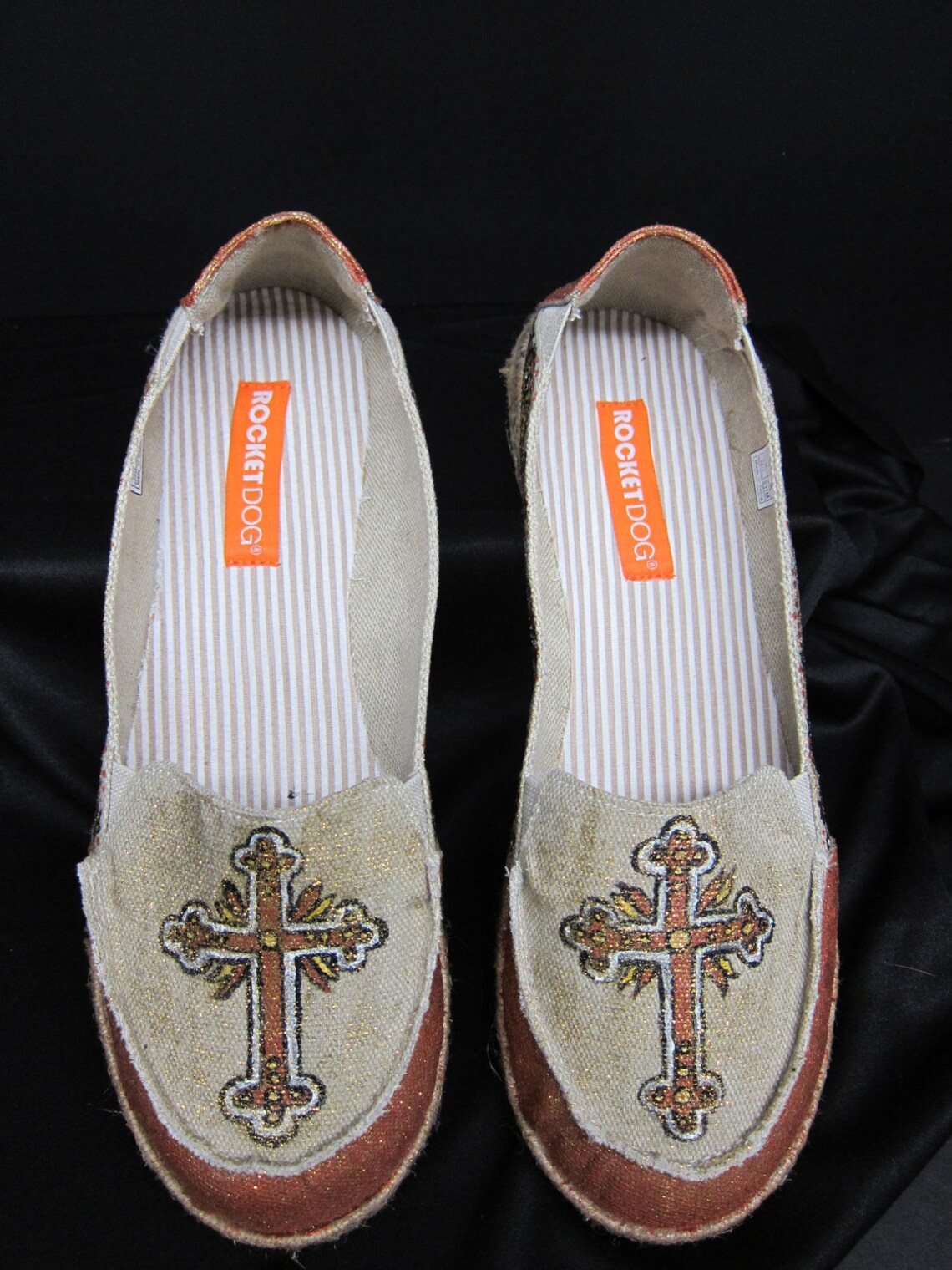 Crosses and Paisley Hand Painted Shoes Etsy