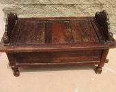Vintage Indonesian Wooden Dowry Chest Trunk Storage