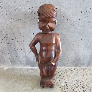 Vintage Carved Wooden Man Bottle Opener Barware