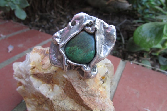 Vintage Large Statement Ring brutalist  Modern St… - image 1