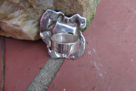 Vintage Large Statement Ring brutalist  Modern St… - image 10