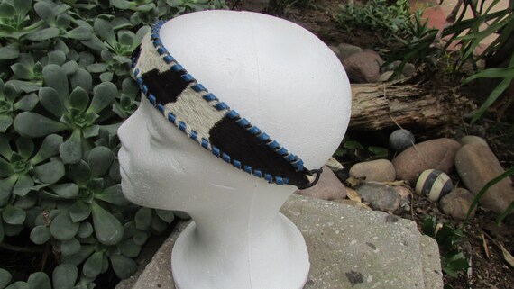A L & C Genuine Leather and Hide Headband Made in… - image 3