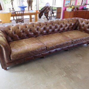 Rh kensington leather sofa deals