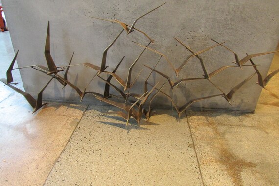 C Jere Birds In Flight Brass Sculpture Mid Century Modern Wall - C Jere Birds Flying Wall Sculpture C Jere Birds In Flight Brass Sculpture Mid Century Modern Wall - C Jere Birds Flying Wall Sculpture