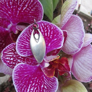 Jane Iris Womb Moon Pendant Sterling Silver Purple Cabochon