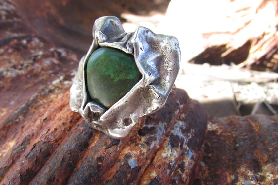 Vintage Large Statement Ring brutalist  Modern St… - image 9