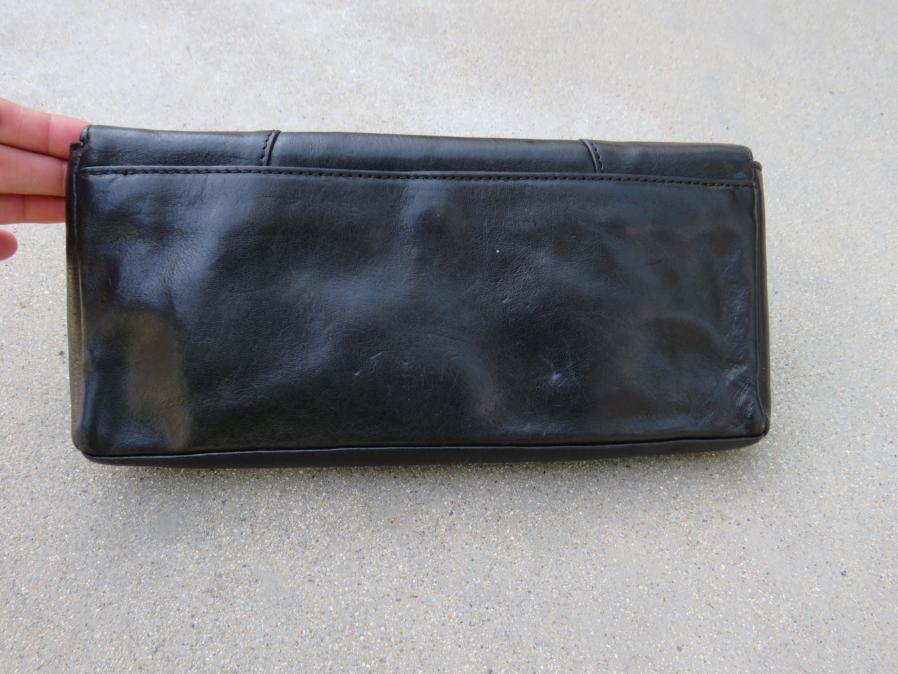 Vintage Tory Burch Black Leather Clutch Purse Modern Art Deco - Etsy Finland