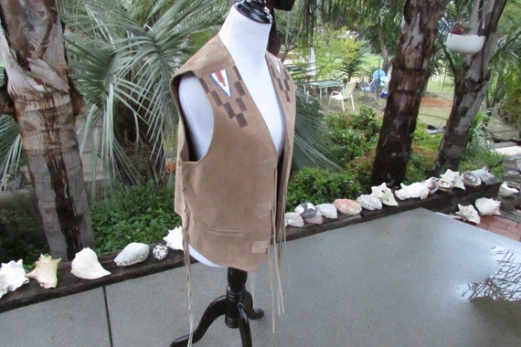 Vintage Suede Calvin Klein Sport Vest Cowgirl Pai… - image 4
