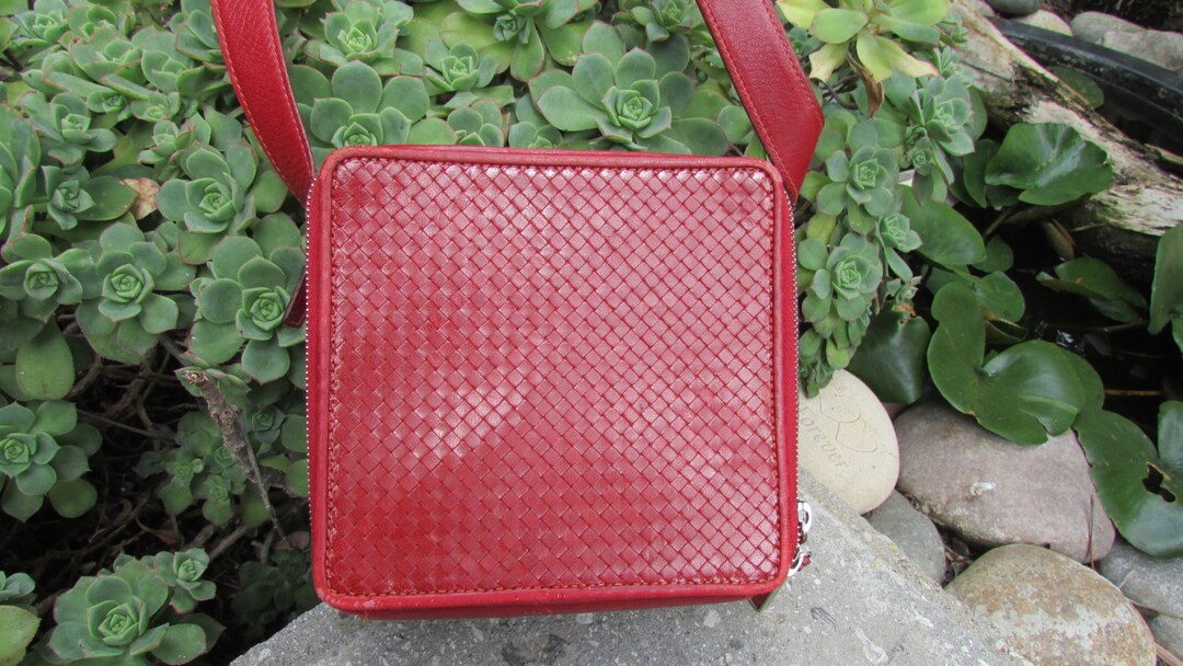 Stephane Kelian Red Leather Woven Purse Handbag Paris - Etsy