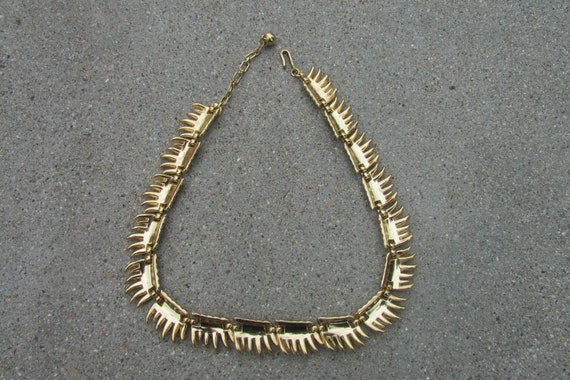 Vintage gold tone Trifari adjustable choker neckl… - image 6