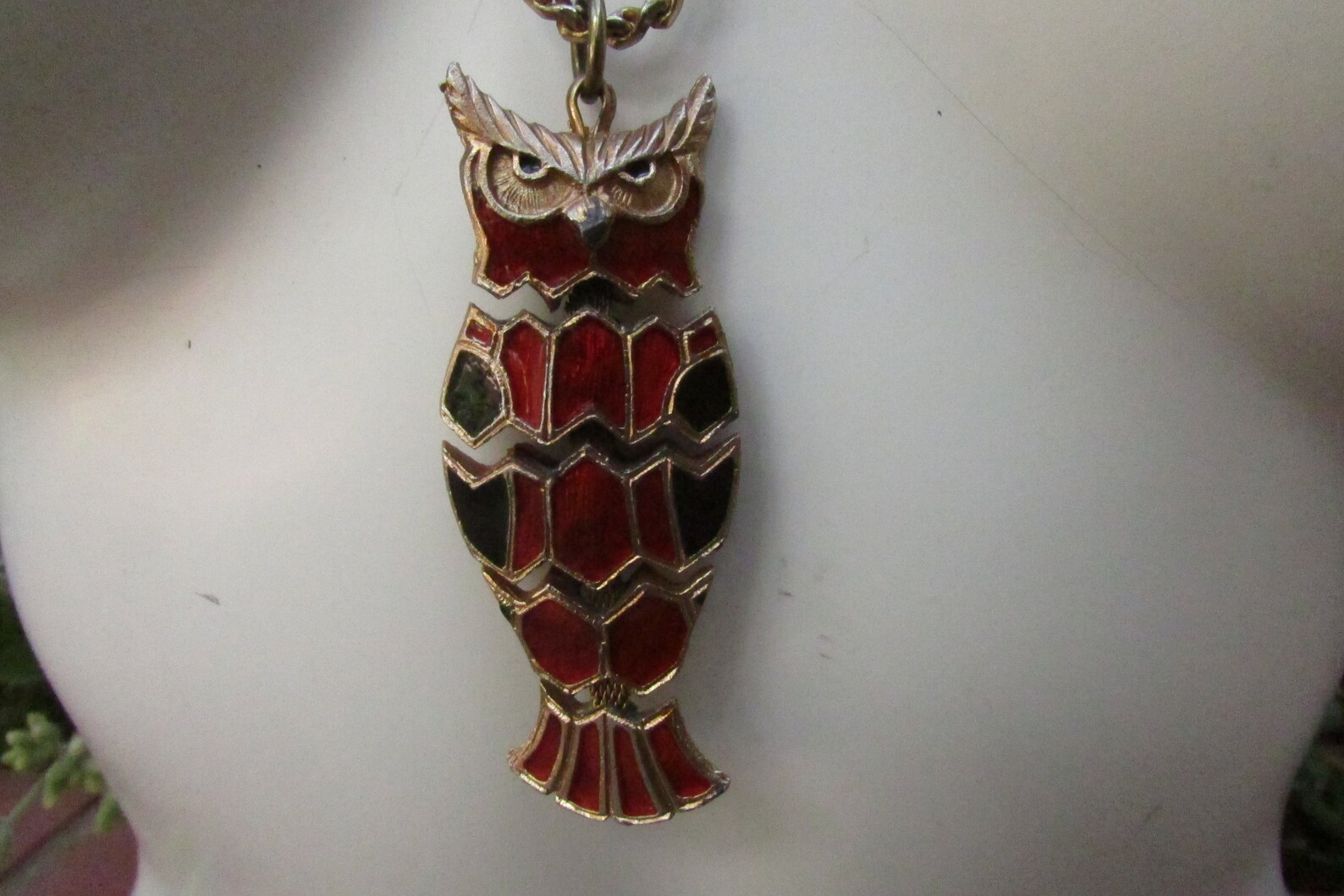 Vintage Articulated Owl Necklace Costume Jewelry Owl Has 2 Etsy