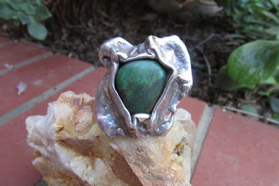 Vintage Large Statement Ring brutalist  Modern St… - image 2