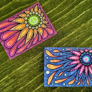 Carte à collectionner d'artiste dessinée à la main ATC AECO 2,5" par 3,5"