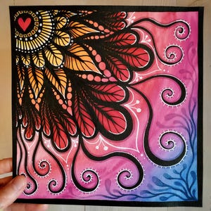 Rainbow Love - original watercolor painting