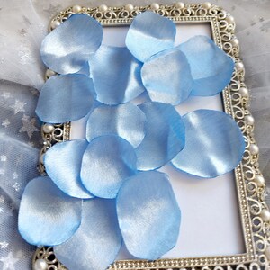 Paleblue Satin Rose Petals Flower Basket Wedding Decor Table Decoration Aisle Petals,handmade