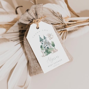 Dragon Baby Shower Thank You Tags, Dragon Themed Baby Shower Party Favor Tags, 2744