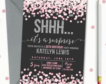 silver invitation etsy