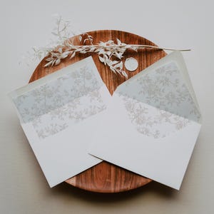 Forros para sobres con estampado floral beige, forros para sobres con diseño de toile para baby shower o despedida de soltera, 2772