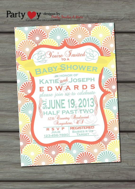 Items similar to Typography Gender Neutral Baby Shower