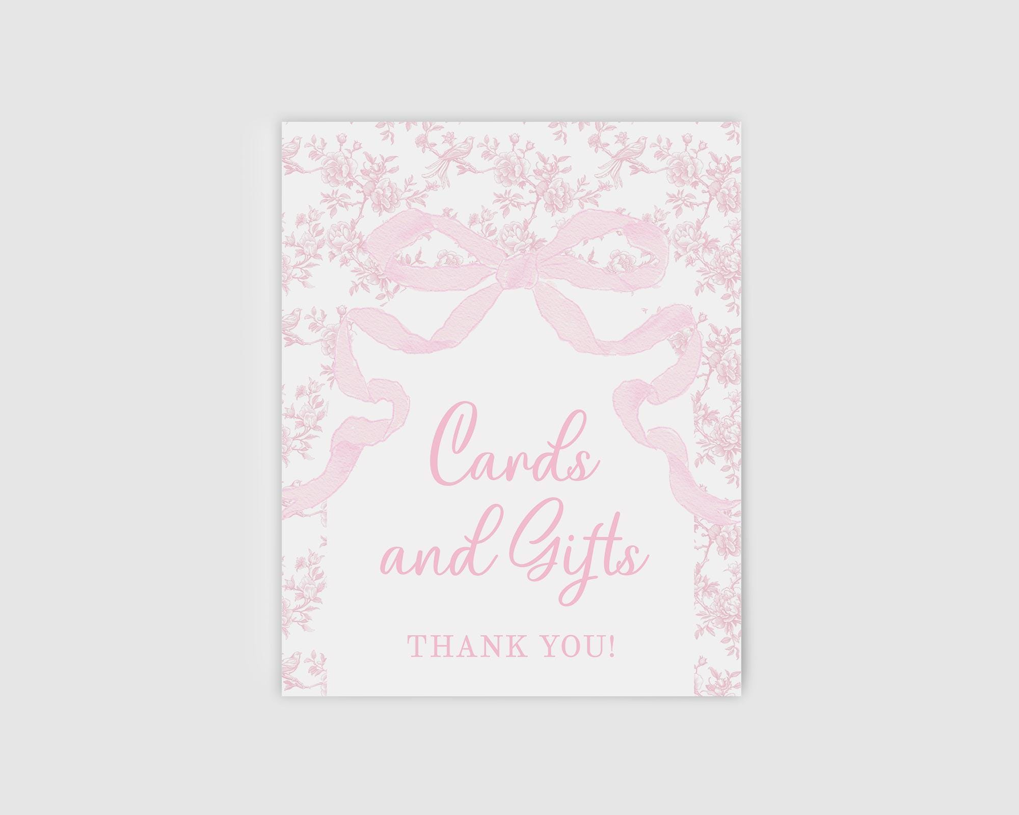 Pink Bow and Floral Baby Shower Custom Sign, Toile Baby Shower Sign ...