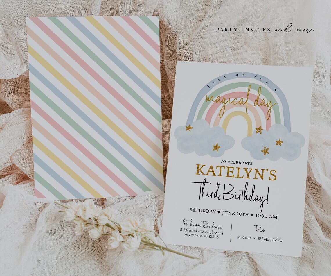 Pastel Rainbow First Birthday Party * Moms and Crafters
