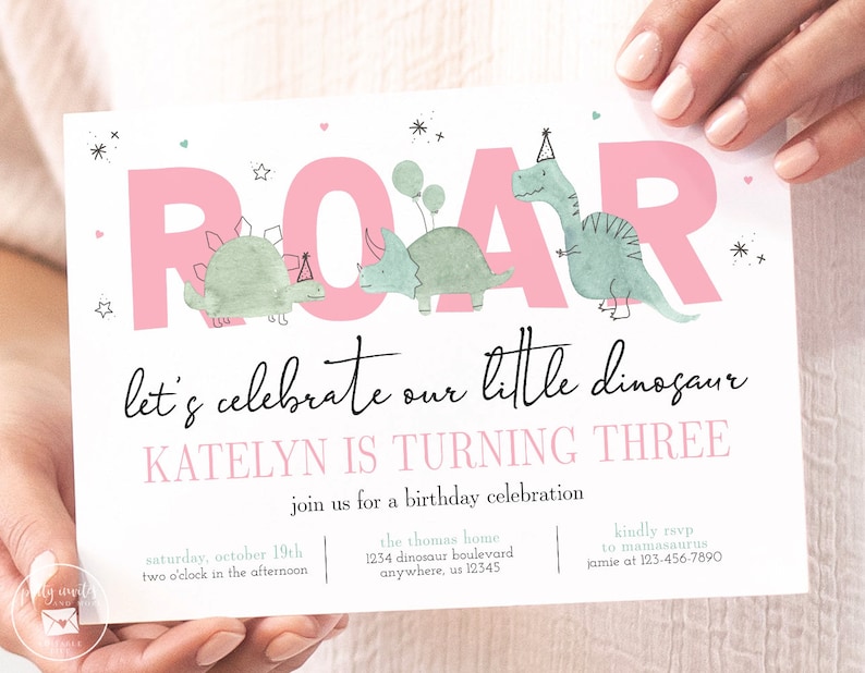 dinosaur birthday invitation