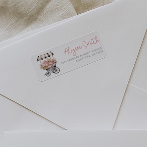 Flower Market Baby Shower Return Address Stickers, Flower Stand Address Labels, Floral Envelope Labels, Set of 30, 2880