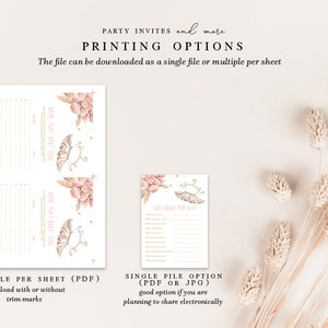 Ballerina Baby Shower Game Bundle, Printable Pink and Gold Tutu Party ...
