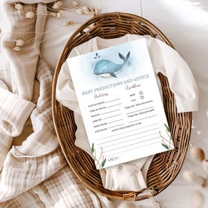 Juego de baby shower con predicciones y consejos sobre ballenas, juegos de baby shower bajo el mar, juegos de baby shower con ballenas, 107