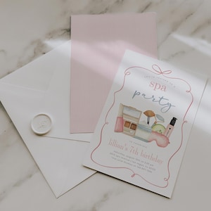 Spa Birthday Invitation, Makeup Birthday Party Invite, Teen Party Invitation, 2766