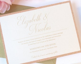 SALE! Personalized ELIZABETH Wedding Invitation Suite, Card, Invite Set, Announcement, Anniversary, Party, Shower, Invite, Custom, PRINTED