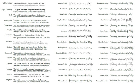 PRINTED Wedding Dinner Menu, 4x8" or 5x7" Card, Table Menu, Party, Reception, Simple, Romantic, Elegant, Calligraphy, Black, CLASSIC SCRIPT