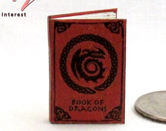 How To TRAIN YOUR DRAGON Book Of Dragons 1:12 Scale Miniature Dollhouse Illustrated Hard Cover Book Dragon Rider