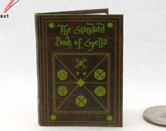 1:6 Scale STANDARD BOOK Of SPELLS Miniature Readable Hard Cover Magic Spell Book Popular Boy Wizard Potter