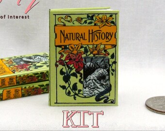 Kit 1:6 Scale ILLUSTRATED NATURAL HISTORY Illustrated Readable Miniature Book Playscale Kit