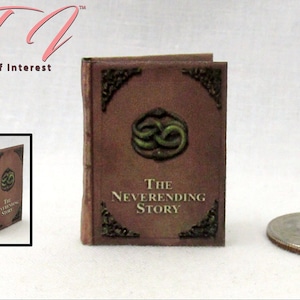 The NEVERENDING STORY 1:12 Scale Miniature Dollhouse Readable Illustrated Hard Cover Book Movie